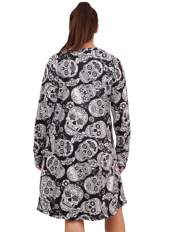 Love My Fashions Skull Mono Print Halloween Dress