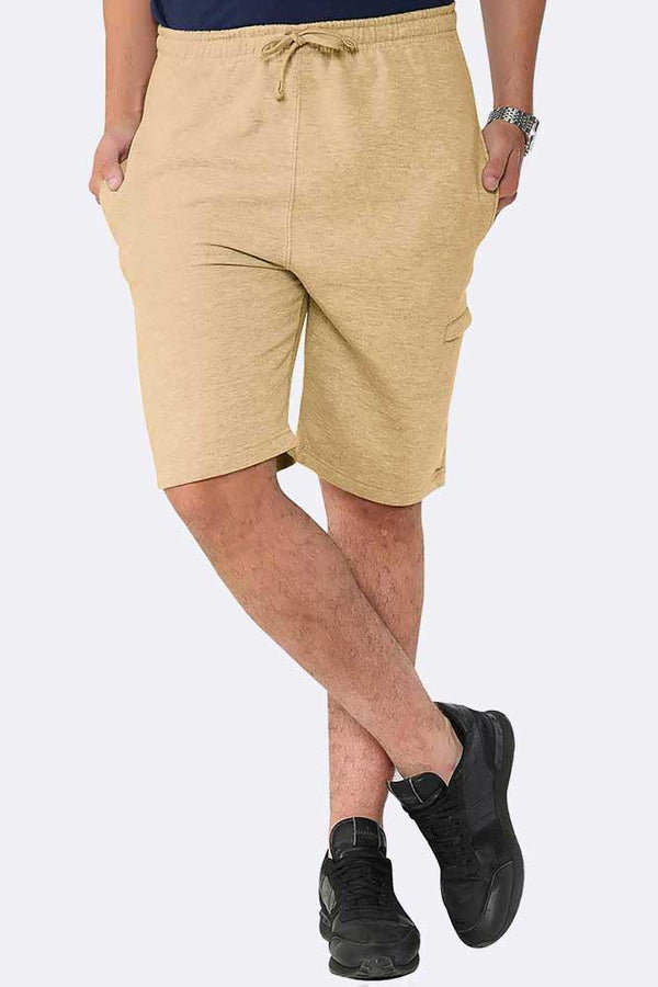 Love My Fashions Men Drawcord Side Zipper Plain Shorts