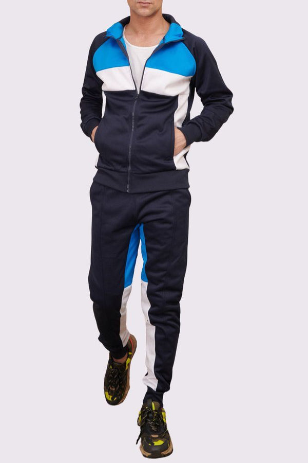 Love My Fashions Panelled Zip-through Collared Tracksuit_GRWO