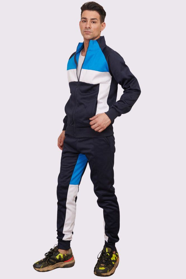 Love My Fashions Panelled Zip-through Collared Tracksuit_GRWO