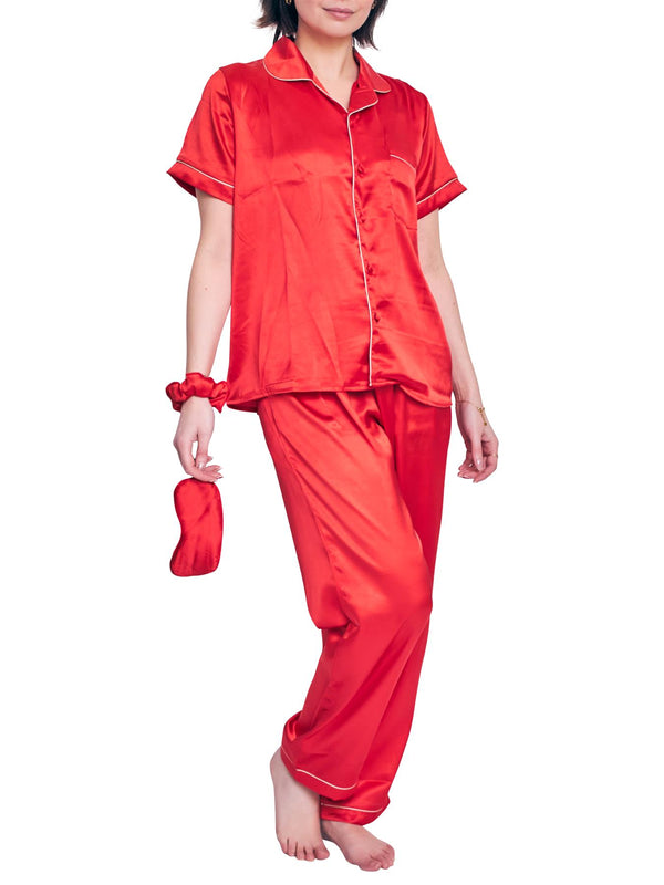 Love My Fashions Plain Front Pocket Trim Shirt Drawstring Waistband Co-Ord Set