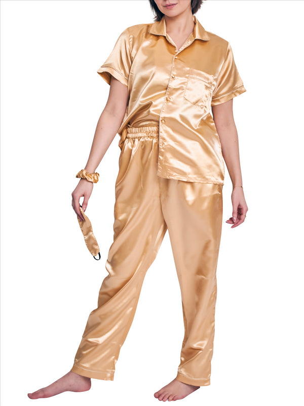 love my fashions Plain Front Pocket Trim Shirt Drawstring Waistband Co-Ord Set