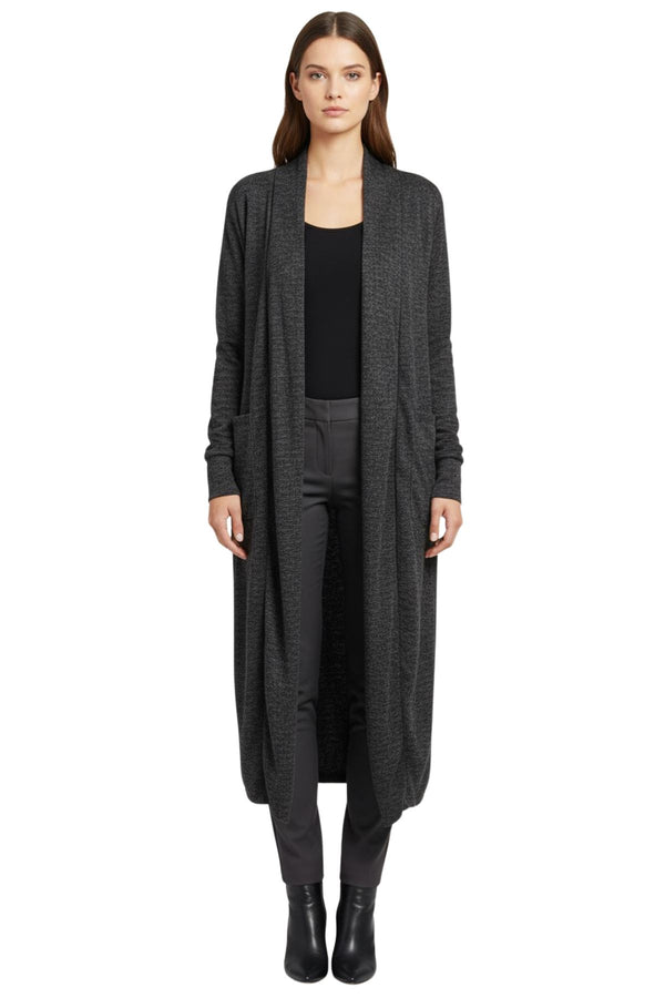 Love My Fashions Plain Two Pockets Longline Duster Cardigan