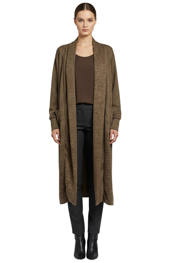 Love My Fashions Plain Two Pockets Longline Duster Cardigan