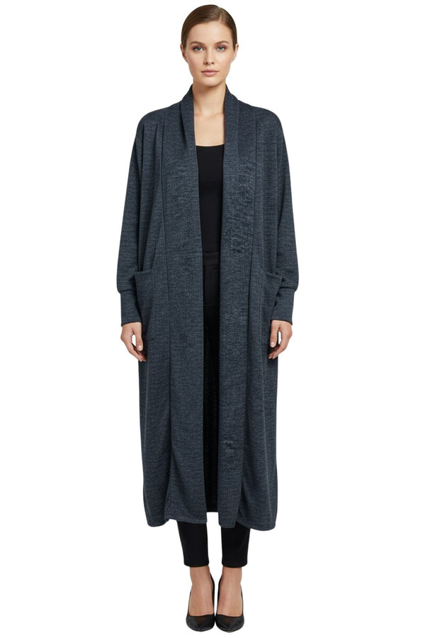 Love My Fashions Plain Two Pockets Longline Duster Cardigan
