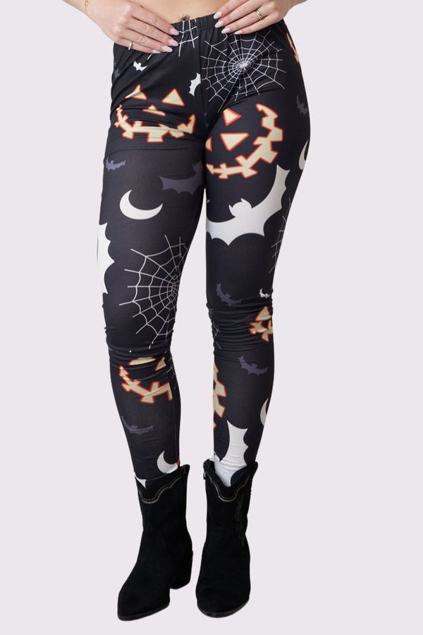 love my fashions Scary Bats Print Halloween Leggings