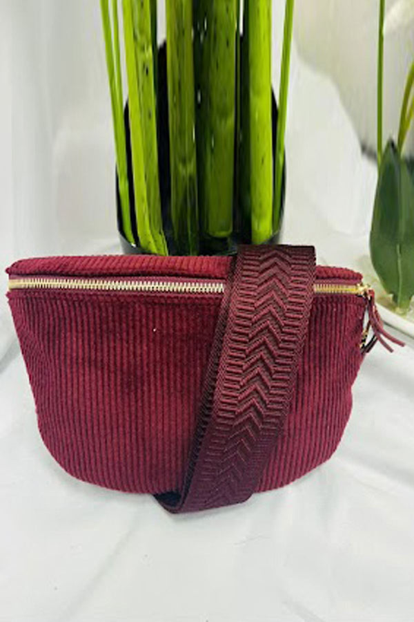 Love My Fashions Soft Ribbed Adjustable Strap Shoulder Bag