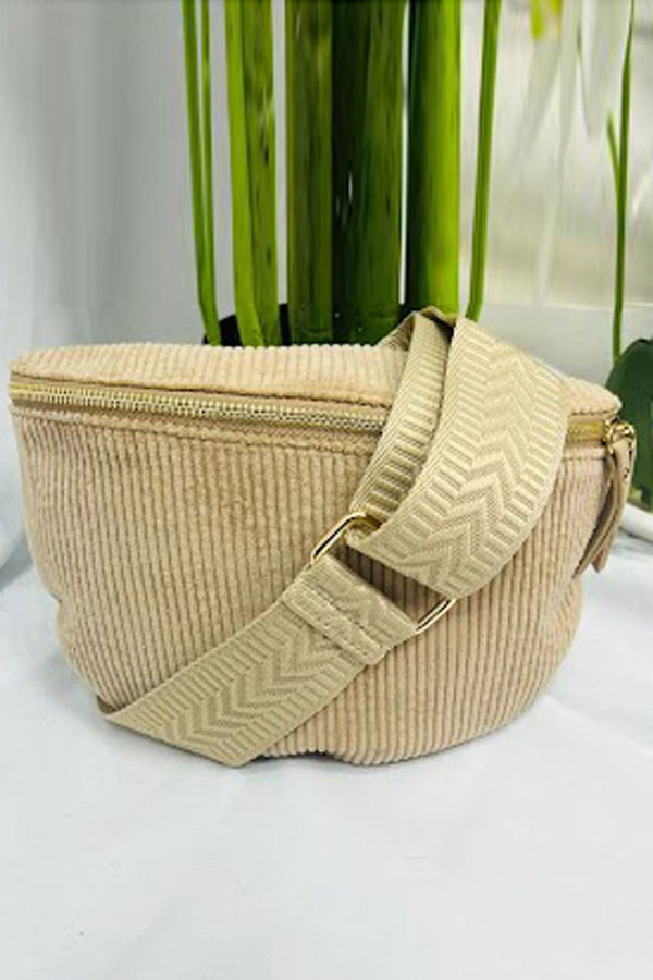 Love My Fashions Soft Ribbed Adjustable Strap Shoulder Bag