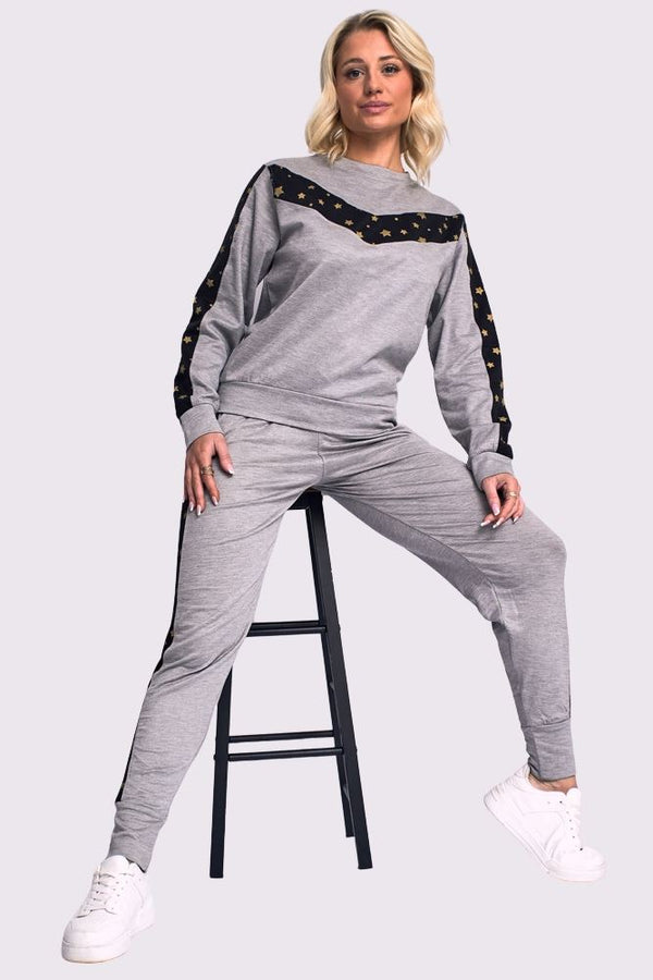 Love My Fashions Star Print Side Panel Loungwear Tracksuit