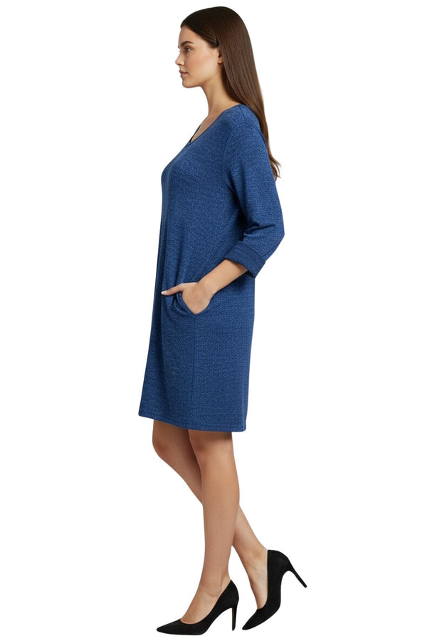 Love My Fashions Subtle Heathered Textured Two Front Draped Pockets Top