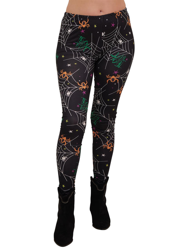 love my fashions Trick Spider Print Halloween Leggings