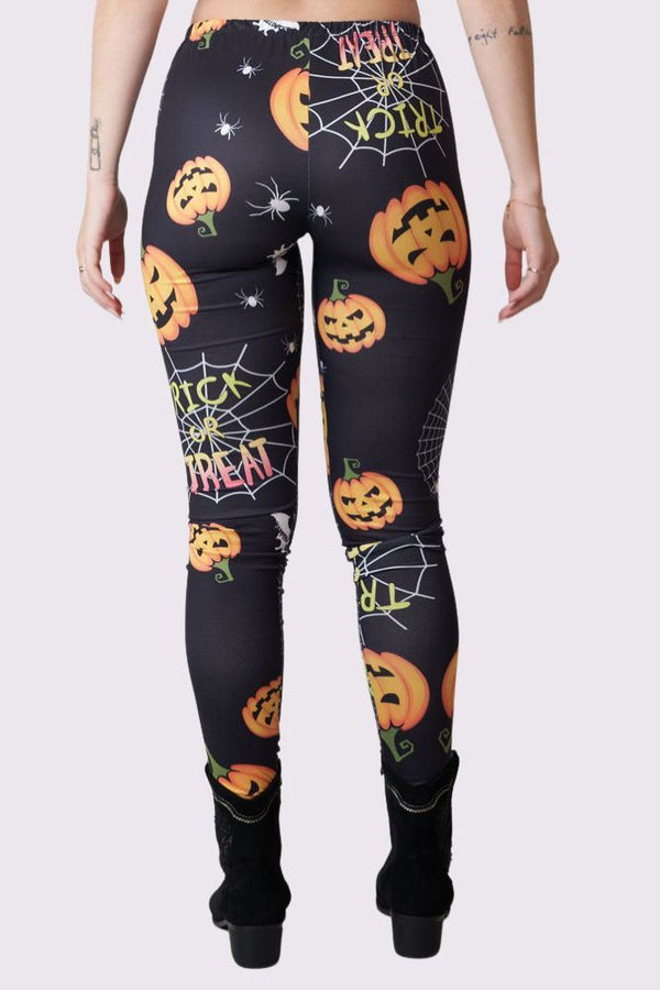 Love My Fashions Trktrt Pumpkin Print Halloween Leggings