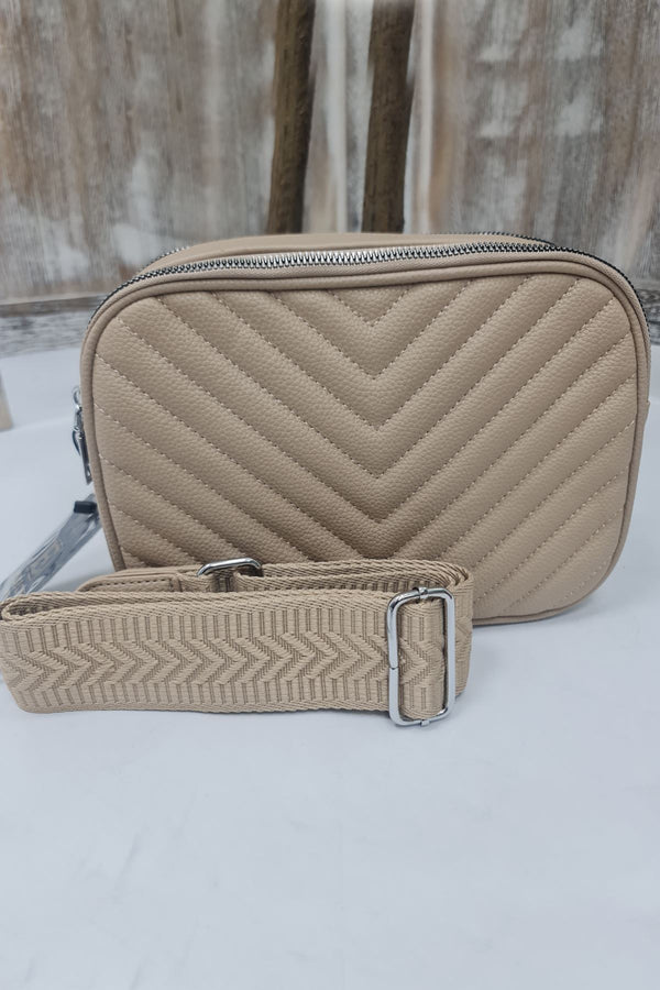 Love My Fashions Two Zipper Adjustable Strap Crossbody Bag