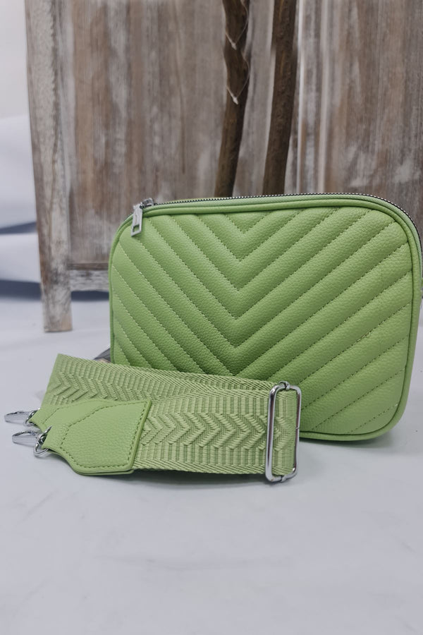 Love My Fashions Two Zipper Adjustable Strap Crossbody Bag