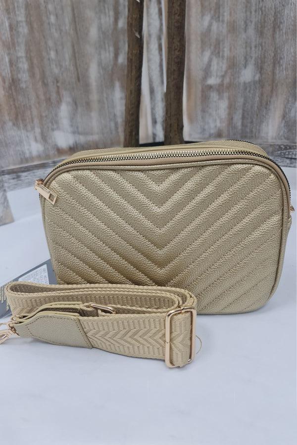 Love My Fashions Two Zipper Adjustable Strap Crossbody Bag