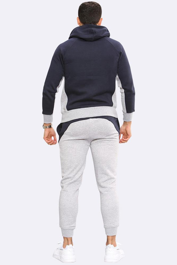 Love My Fashions V Panelled Fleece Zipper Hoodie & Joggers Set