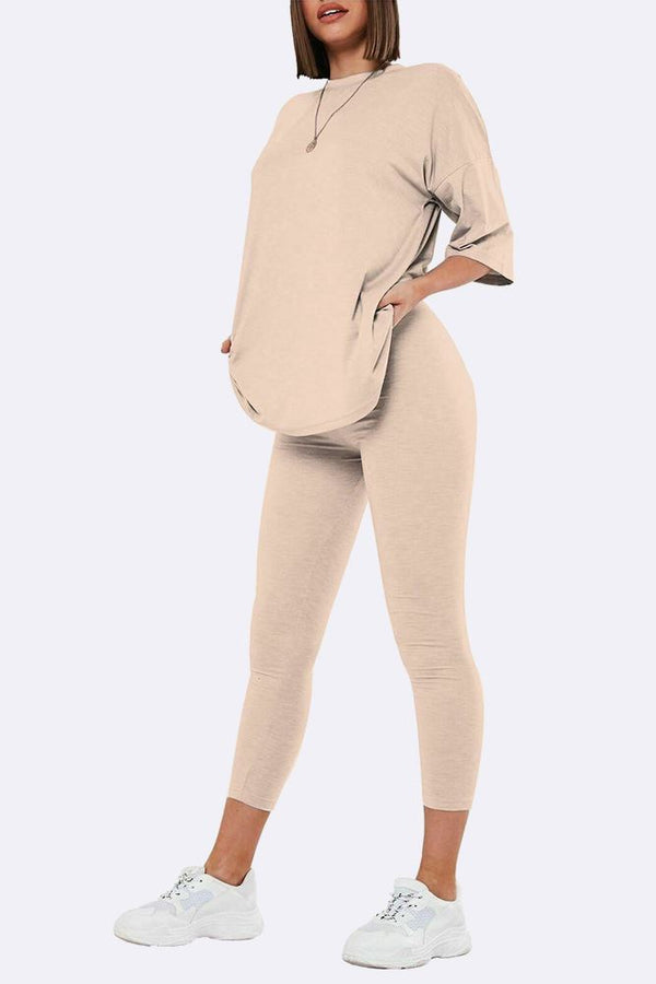 Love My Fashions Women Oversized T-shirt & Leggings Co-ords Set