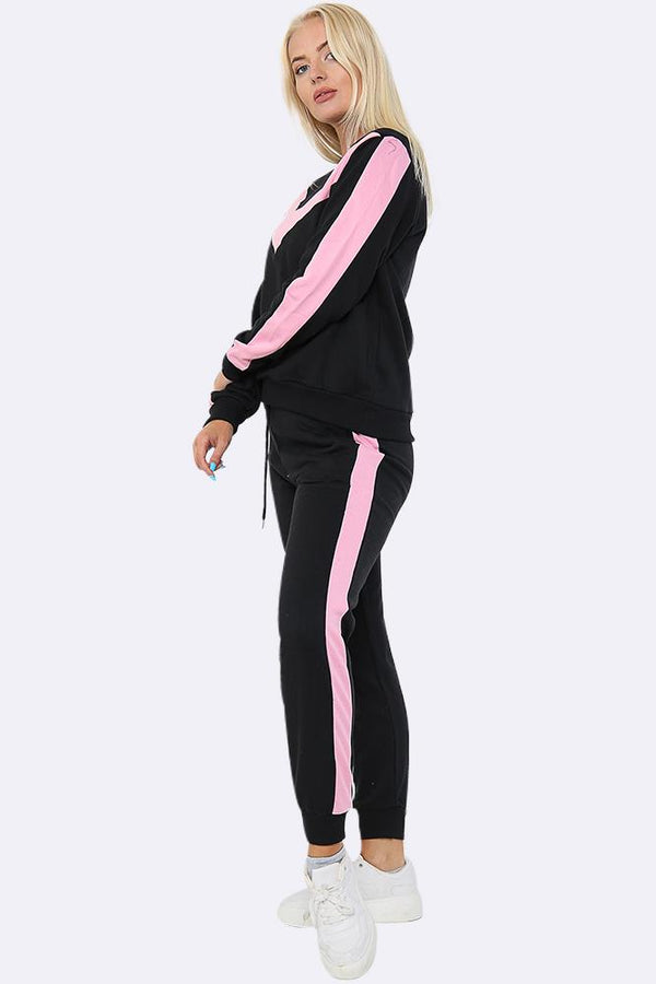 Love My Fashions Women Plain Print Side Panel Tracksuit