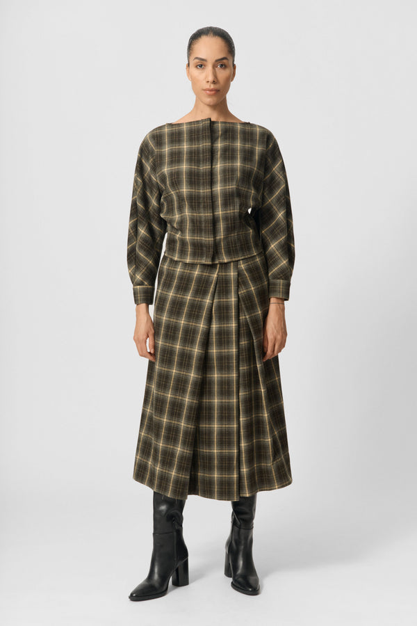 lovechild 1979 Lucille Blouse - Green Multi Check