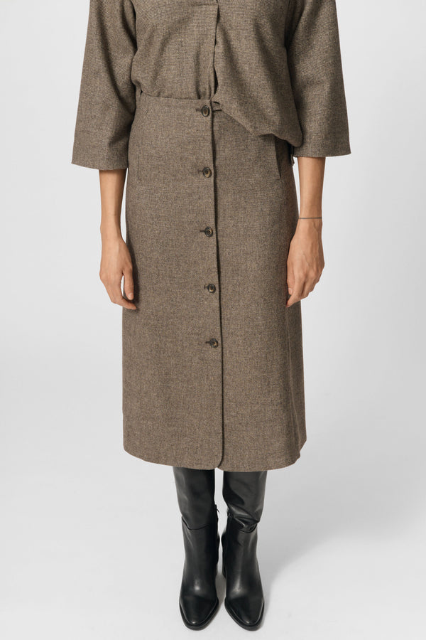 Lovechild 1979 Reyna Skirt - Beige Houndstooth