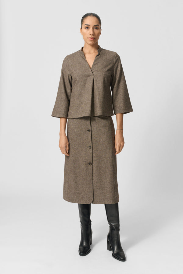 lovechild 1979 Reyna Skirt - Beige Houndstooth