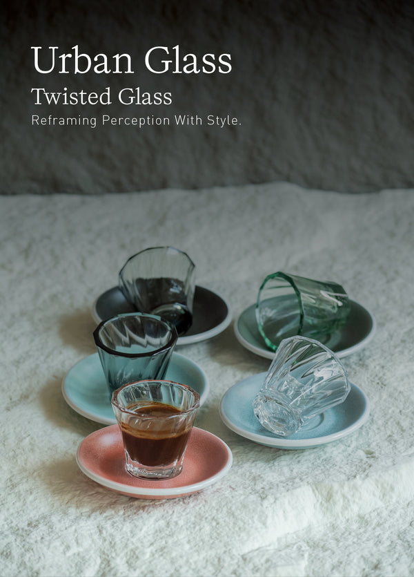 Loveramics 120ml Twisted Cortado Glass And 14.5cm Shared Saucer