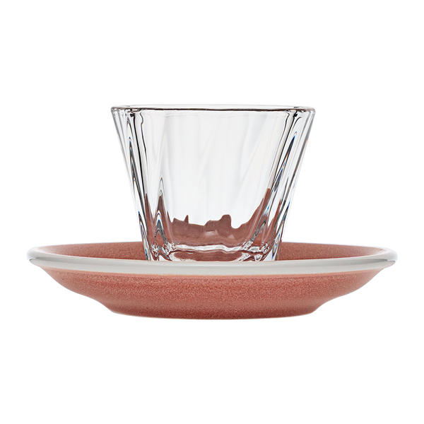 loveramics 120ml Twisted Cortado Glass and 14.5cm Shared Saucer
