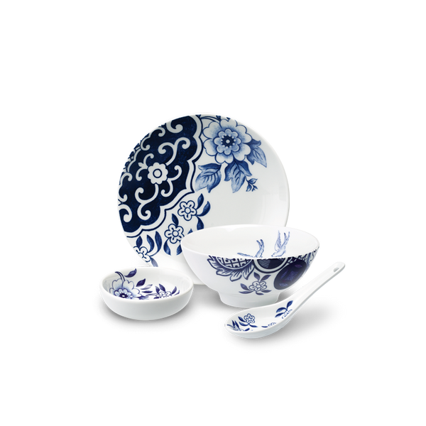 loveramics 16pc Bundle for 4 People (Oriental) (Cobalt)