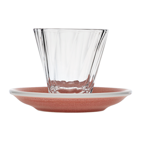 loveramics 180ml Twisted Cappuccino Glass and 14.5cm Shared Saucer