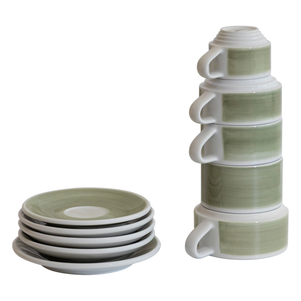 loveramics Set of 5 - All Size Deco Cups and Saucers