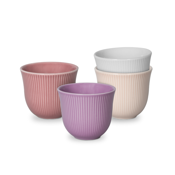 loveramics Set of 4 Embossed Tasting Cup (Mauve Morn)