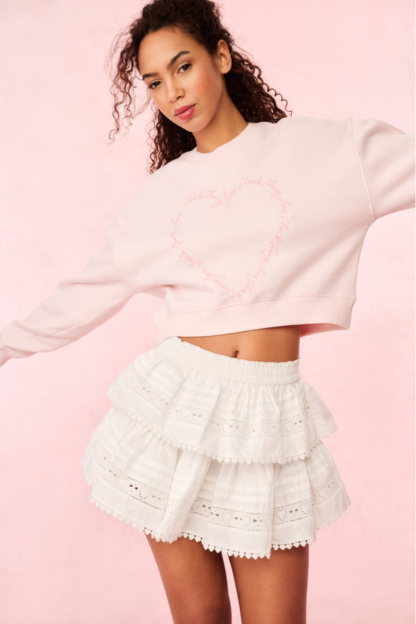loveshackfancy Aneria LoveShackFancy Heart Pullover