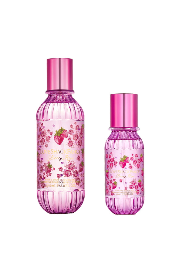 loveshackfancy Berry Kiss Full Size & Mini Hair & Body Perfume Mist Bundle