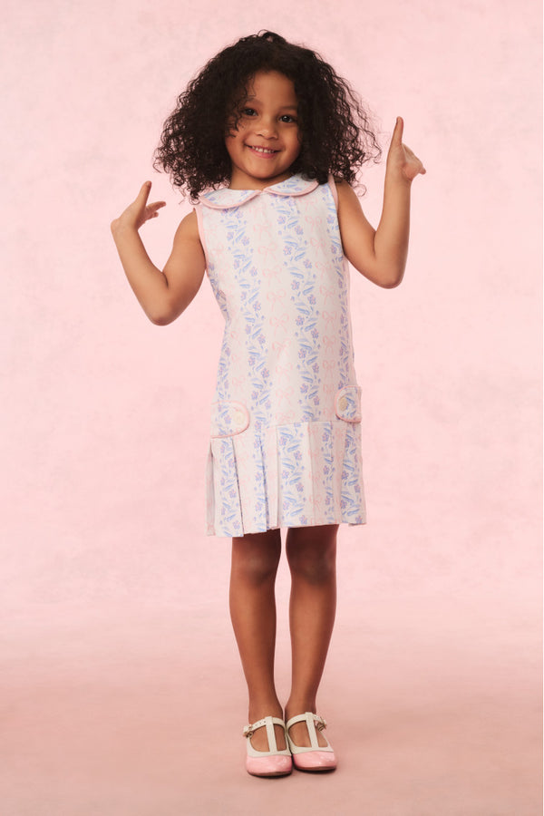 Loveshackfancy Cecil & Lou Floral Bow Knit Tennis Dress