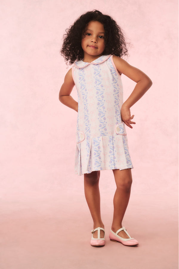 Loveshackfancy Cecil & Lou Floral Bow Knit Tennis Dress