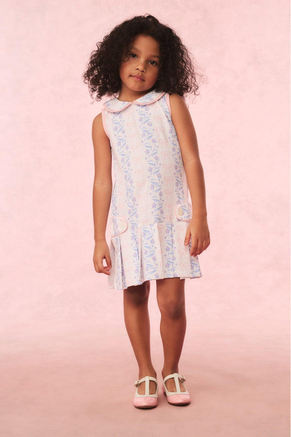 loveshackfancy Cecil & Lou Floral Bow Knit Tennis Dress