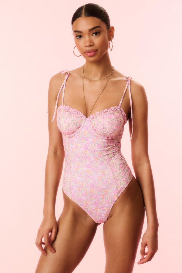 loveshackfancy Chamomile Liberty Fabric One-Piece Swimsuit