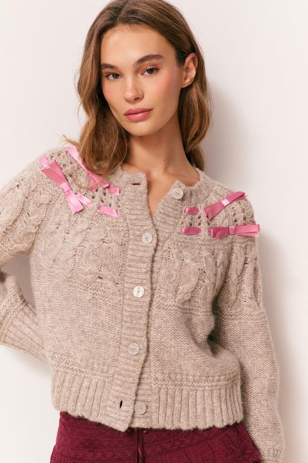 loveshackfancy Clementian Alpaca-Blend Ribbon Cardigan