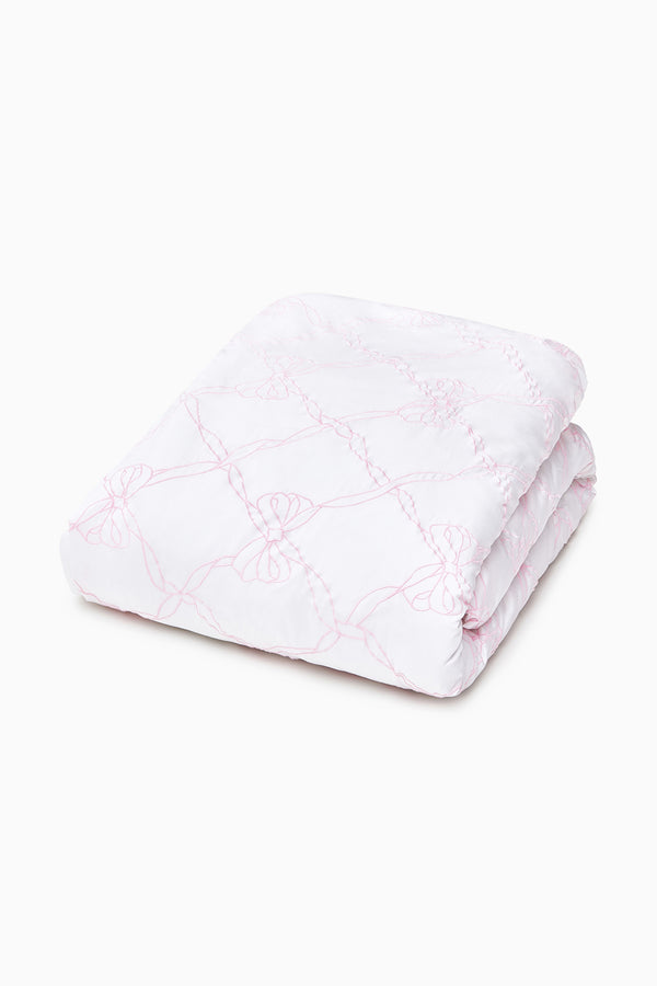Loveshackfancy Embroidered Bow Duvet Cover + Sham Set