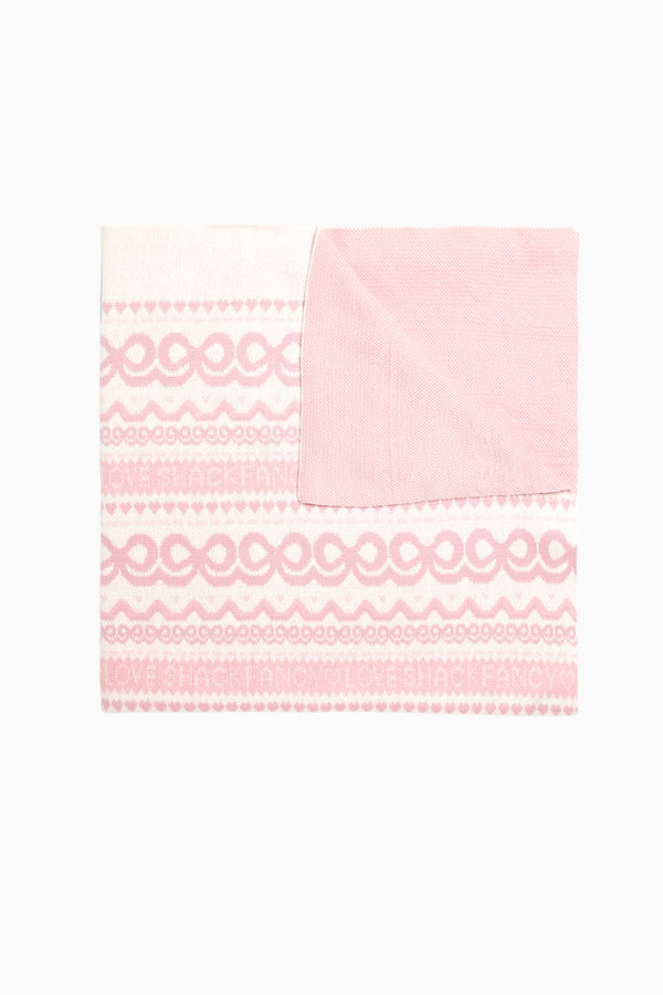 Loveshackfancy Fair Isle Jacquard Knit Throw Blanket