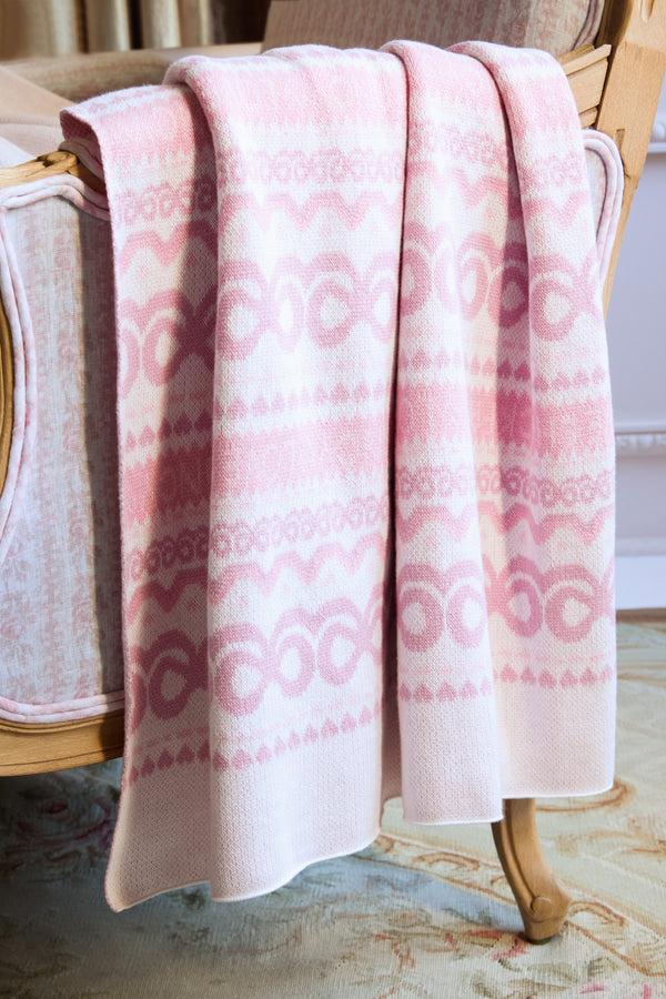 loveshackfancy Fair Isle Jacquard Knit Throw Blanket