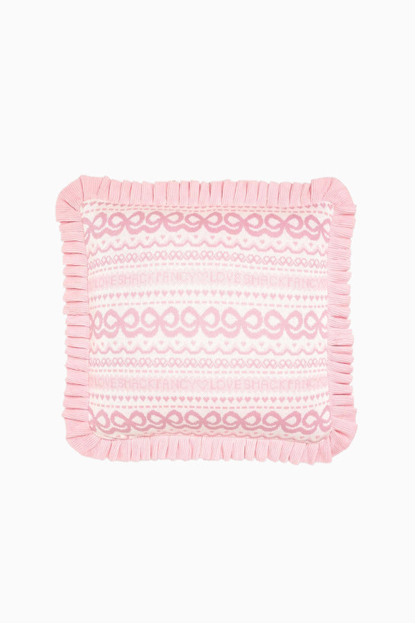 loveshackfancy Fair Isle Jacquard Knit Throw Pillow