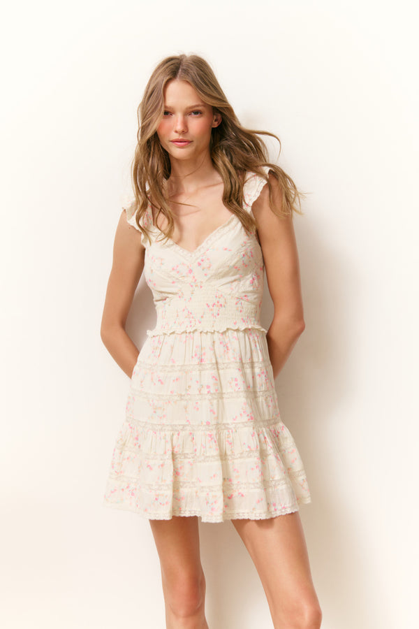 loveshackfancy Finny Cotton Luna Rosa Fleur Mini Dress