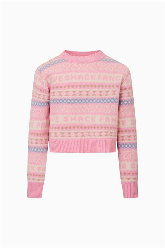 Loveshackfancy Girls Calina Wool Fair Isle Pullover