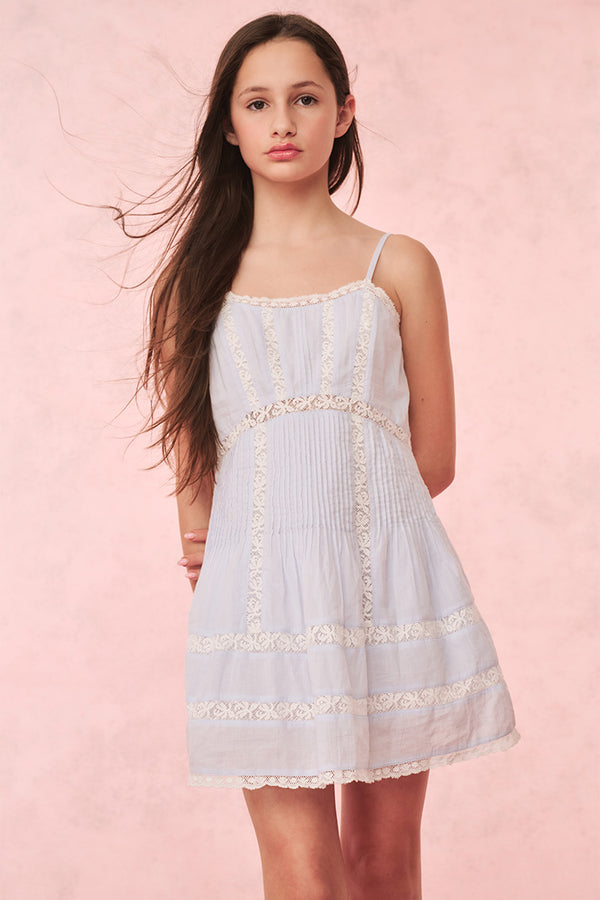 Loveshackfancy Girls Havrea Cotton Lace-Trimmed Dress