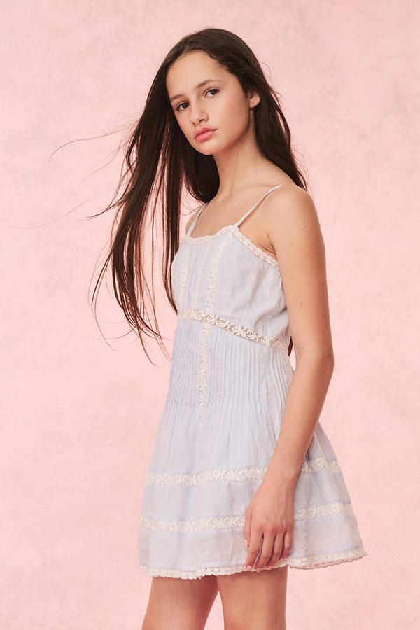 Loveshackfancy Girls Havrea Cotton Lace-Trimmed Dress