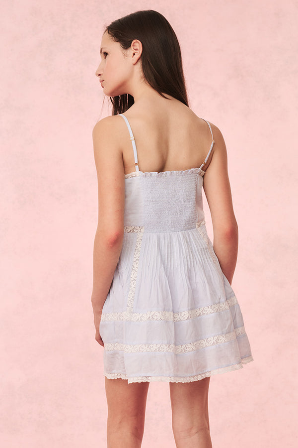 Loveshackfancy Girls Havrea Cotton Lace-Trimmed Dress