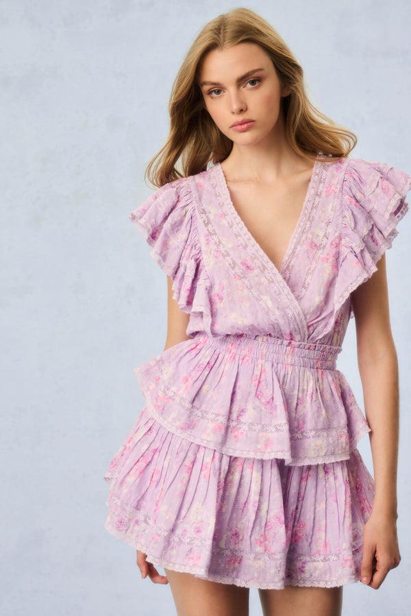 loveshackfancy Gwen Heirloom Print Cotton Mini Dress