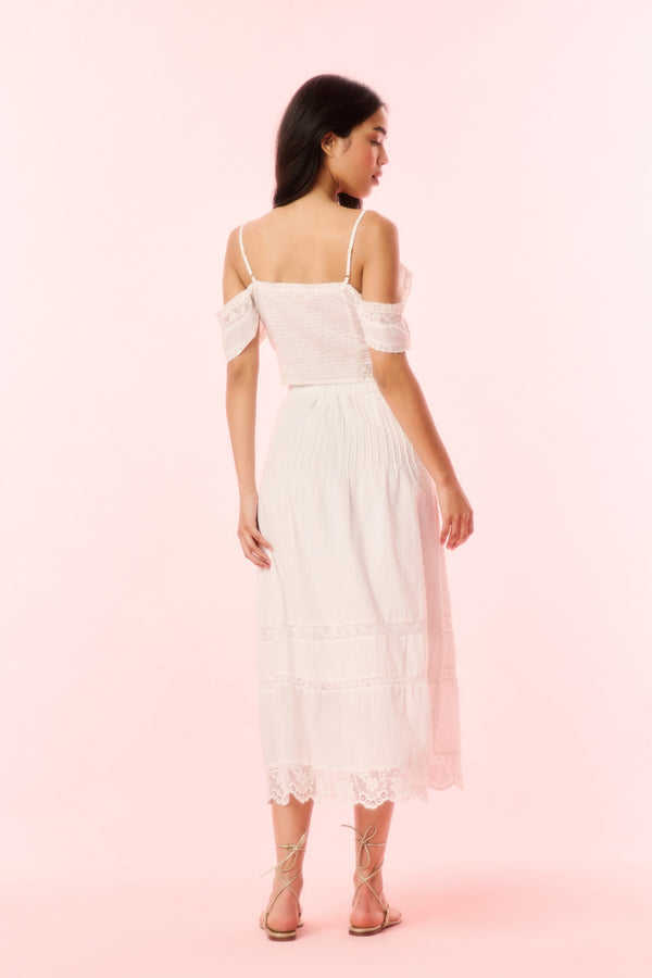 Loveshackfancy Jenae Cotton Off-The-Shoulder Crop Top