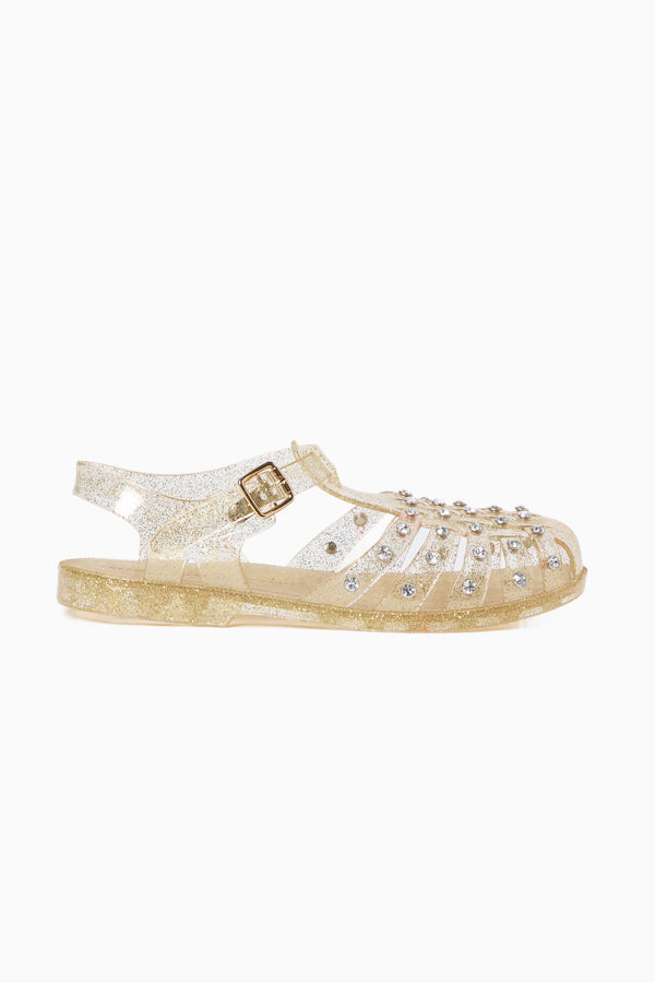 Loveshackfancy Loeffler Randall Rhinestone Jelly Sandals